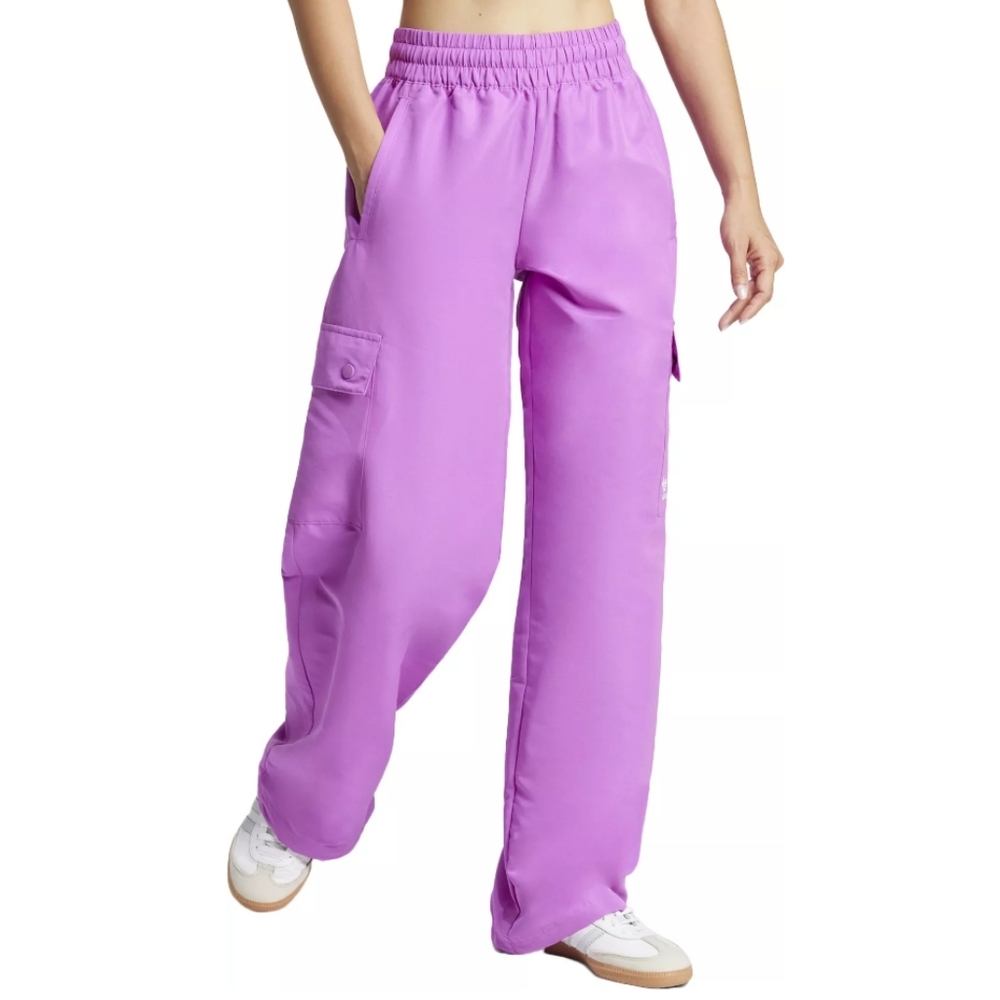 NWOT Adidas Originals Essentials Woven Cargo Track Pants - Purple Burst Small